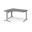 TR10 Deluxe Ergonomic Desk - Grey Oak - NWOF