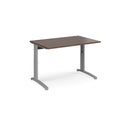 TR10 Height Settable Straight Desk - Walnut - NWOF