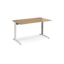 TR10 Height Settable Straight Desk - Oak - NWOF