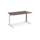 TR10 Height Settable Straight Desk - Walnut - NWOF