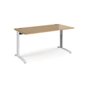 TR10 Height Settable Straight Desk - Oak - NWOF