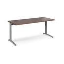TR10 Height Settable Straight Desk - Walnut - NWOF