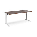 TR10 Height Settable Straight Desk - Walnut - NWOF