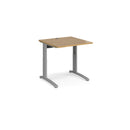 TR10 Height Settable Straight Desk - Oak - NWOF