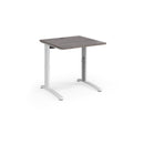 TR10 Height Settable Straight Desk - Grey Oak - NWOF