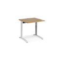 TR10 Height Settable Straight Desk - Oak - NWOF