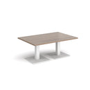 Brescia Rectangular Coffee Table With Flat Square Base - Barcelona Walnut - NWOF