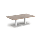 Brescia Rectangular Coffee Table With Flat Square Base - Barcelona Walnut - NWOF