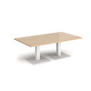 Brescia Rectangular Coffee Table With Flat Square Base - Kendal Oak - NWOF