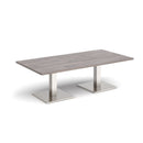 Brescia Rectangular Coffee Table With Flat Square Base - Grey Oak - NWOF