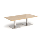 Brescia Rectangular Coffee Table With Flat Square Base - Kendal Oak - NWOF