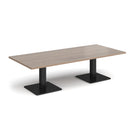 Brescia Rectangular Coffee Table With Flat Square Base - Barcelona Walnut - NWOF