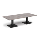 Brescia Rectangular Coffee Table With Flat Square Base - Grey Oak - NWOF