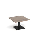 Brescia Square Coffee Table With Flat Square Base 800mm - Barcelona Walnut - NWOF