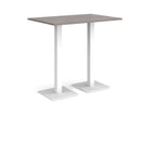 Brescia Rectangular Poseur Table With Flat Square Base - Grey Oak - NWOF