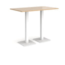Brescia Rectangular Poseur Table With Flat Square Base - Kendal Oak - NWOF