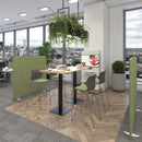 Brescia Rectangular Poseur Table With Flat Square Base - Kendal Oak - NWOF