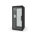 Chatbox Single Person Acoustic Hub 1m x 1m With Shelf - Black - NWOF