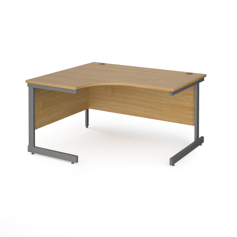 Contract 25 Ergonomic Desk With Cantilever Leg - Oak - NWOF