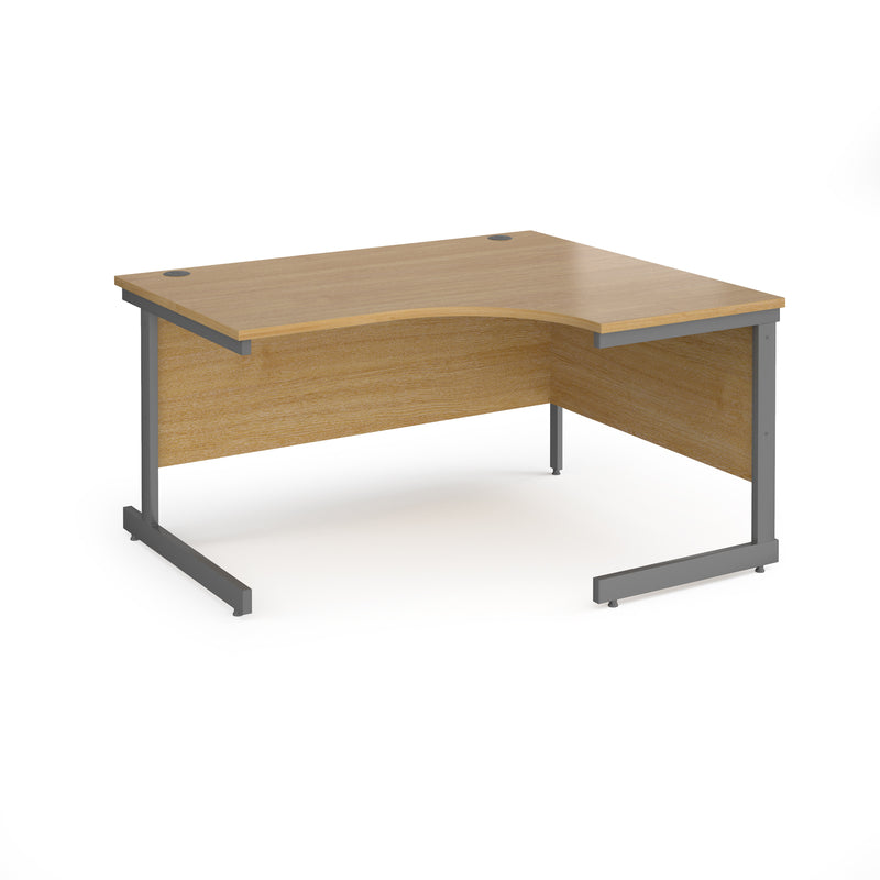 Contract 25 Ergonomic Desk With Cantilever Leg - Oak - NWOF