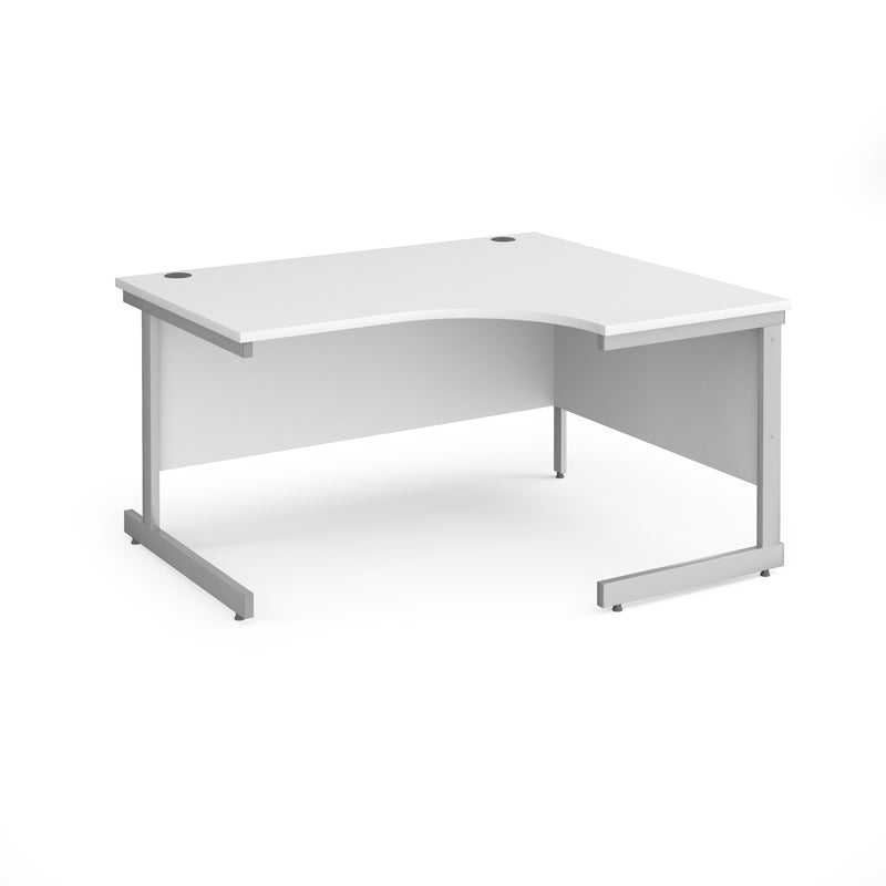 Contract 25 Ergonomic Desk With Cantilever Leg - White - NWOF