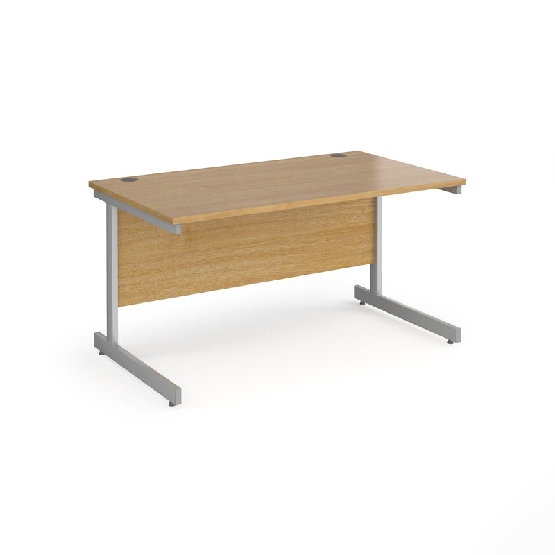 Contract 25 800mm Deep Straight Desk With Cantilever Leg - Oak - NWOF