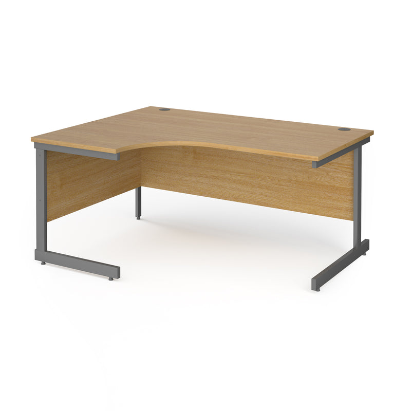 Contract 25 Ergonomic Desk With Cantilever Leg - Oak - NWOF