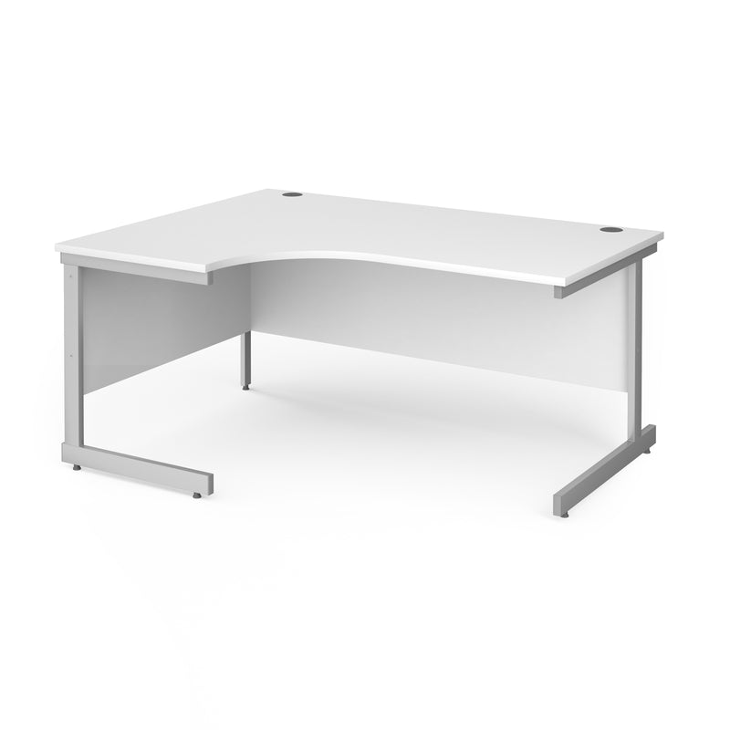 Contract 25 Ergonomic Desk With Cantilever Leg - White - NWOF