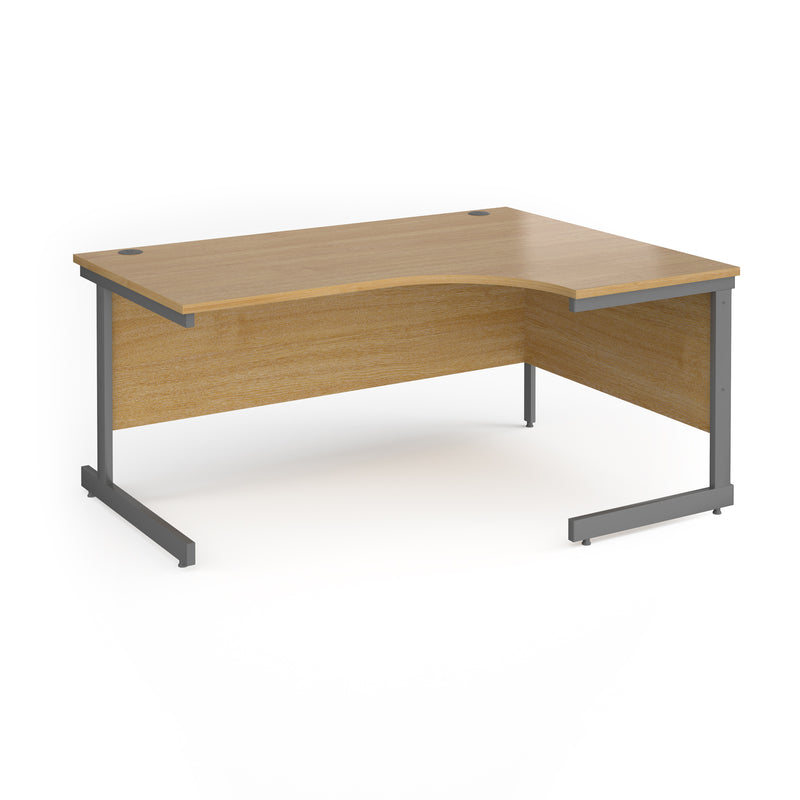 Contract 25 Ergonomic Desk With Cantilever Leg - Oak - NWOF