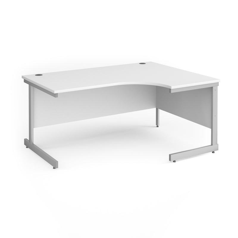 Contract 25 Ergonomic Desk With Cantilever Leg - White - NWOF