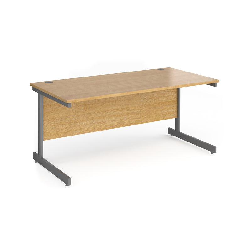 Contract 25 800mm Deep Straight Desk With Cantilever Leg - Oak - NWOF