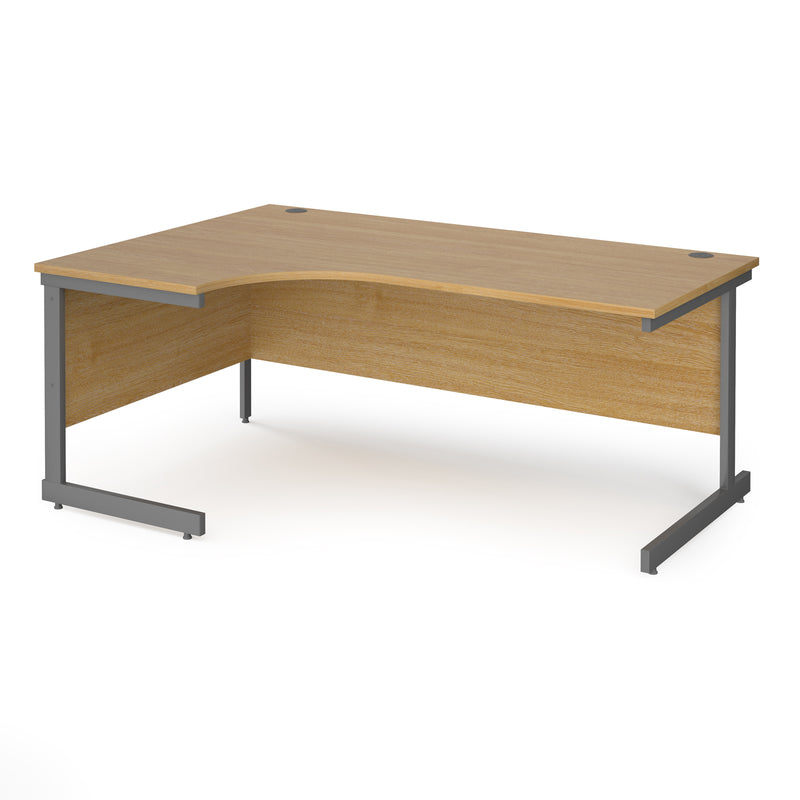 Contract 25 Ergonomic Desk With Cantilever Leg - Oak - NWOF