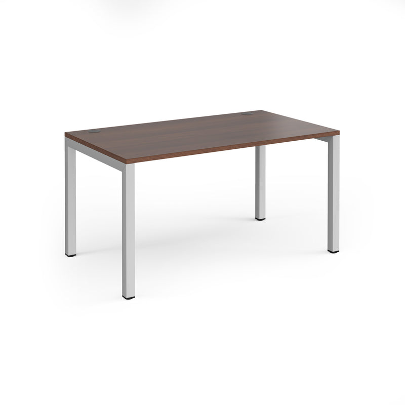 Connex Single Desk - Walnut - NWOF