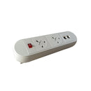 Chroma Clip-On Power Module 2 x UK Sockets & 2 x RJ45 Sockets - NWOF