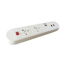 Chroma Clip-On Power Module 2 x UK Sockets, 1 x Twin USB Fast Charge & 2 x RJ45 Sockets - NWOF