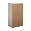 Dams Duo Double Door Cupboard in white and beech finish, featuring sleek double doors and modern storage design.