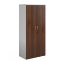 Dams Duo Double Door Cupboard in white and walnut finish with sleek double doors and modern design.