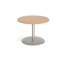 Dams Eternal Circular Boardroom Table in beech wood with a smooth round surface and sturdy base, ideal for conference rooms.