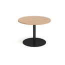 Dams Eternal circular boardroom table in beech wood with a smooth round surface and sturdy base for professional office meetings.