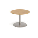 Dams Eternal Circular Boardroom Table in oak wood with a smooth round surface and sturdy base for professional conference rooms.