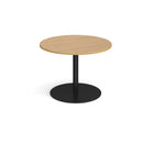 Dams Eternal Circular Boardroom Table in oak wood with a smooth, polished surface and sturdy base, ideal for professional conference rooms.