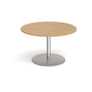 Dams Eternal Circular Boardroom Table in oak wood with a sleek, polished surface ideal for executive conference rooms