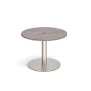 Eternal Circular Meeting Table With Central Circular Cut-Out - Grey Oak - NWOF