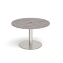 Eternal Circular Meeting Table With Central Circular Cut-Out - Grey Oak - NWOF
