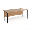 Dams Maestro 25 800mm deep straight desk with H-frame legs in beech finish, 1800mm length, sturdy and modern office furniture