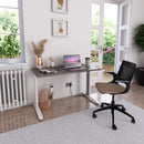 Dams TR10 600mm deep straight oak desk in a modern office setting with clean lines and natural wood finish.