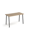Dams Sparta straight desk with Kendal Oak finish and A-frame legs, modern office furniture with wooden surface