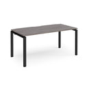 Dams Adapt Single Desk with 800mm depth in grey oak finish, featuring a sleek, modern design and sturdy wood construction.