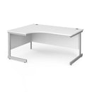 White Dams Contract 25 ergonomic desk with cantilever legs, featuring a spacious work surface and modern design.