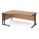Dams Maestro 25 ergonomic desk with cantilever legs in beech finish, featuring a spacious workspace and modern design.